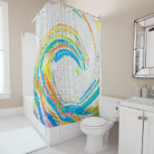 Mosaik Wave Design 35 Duschvorhang (Beispiel)