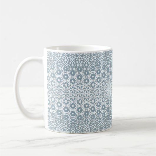 Mosaik, weiß und grau geometrisch kaffeetasse (Links)