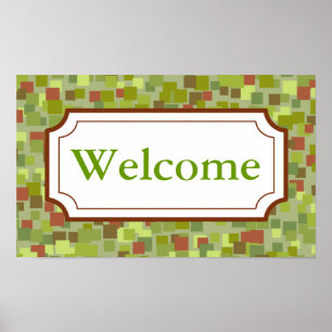 Mosaik Welcome Sign Poster