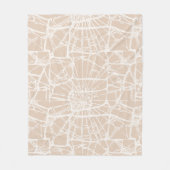 Mosaik Whimsy warm neutral Fleecedecke (Vorderseite)