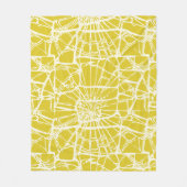 Mosaik Whimsy Yellow Mustard Fleecedecke (Vorderseite)