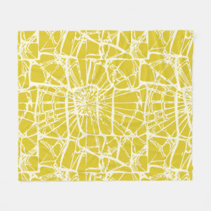 Mosaik Whimsy Yellow Mustard Fleecedecke