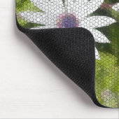 Mosaik White Daisy Bush Blume - Mousepad (Ecke)