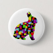 Mosaikaninchen Button (Vorderseite)