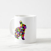 Mosaikaninchen Kaffeetasse (Vorderseite Links)
