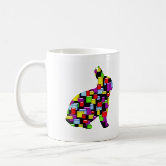Mosaikaninchen Kaffeetasse (Links)