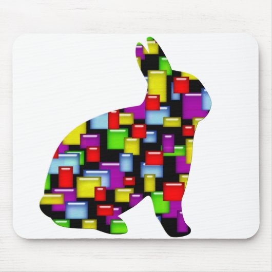 Mosaikaninchen Mousepad (Vorne)
