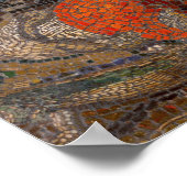 Mosaikaninchen und Pilznatur Vintag Poster (Ecke)