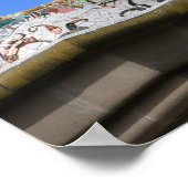 Mosaikbahnen in Gaudis Park Guell Poster (Ecke)