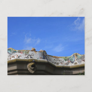 Mosaikbahnen in Gaudis Park Guell Postkarte