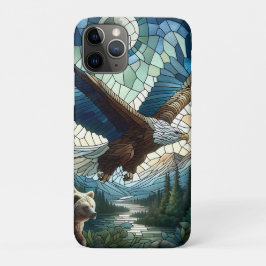 Mosaikbär und Adler im Gebirge Case-Mate iPhone Hülle