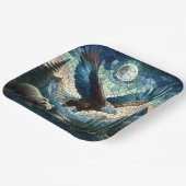 Mosaikbär und Adler im Gebirge Pappteller (Gewinkelt)