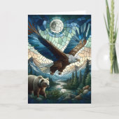 Mosaikbär und Adler im Massiv Karte (Vorderseite)