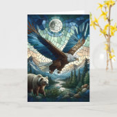 Mosaikbär und Adler im Massiv Karte (Gelbe Blume)