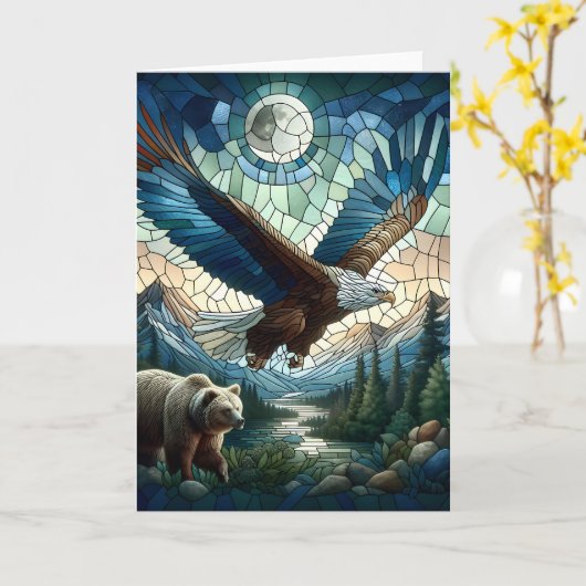 Mosaikbär und Adler im Massiv Karte (Gelbe Blume)