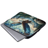 Mosaikbär und Adler im Massiv Laptopschutzhülle (Vorne Knopf)