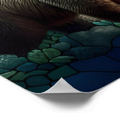 Mosaikbär und Adler im Massiv Poster (Ecke)