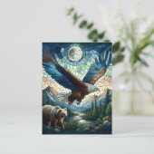 Mosaikbär und Adler im Massiv Postkarte (Stehend Vorderseite)