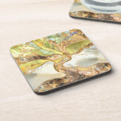 Mosaikbaum - Baum des Lebens Getränkeuntersetzer (Linke Seite)