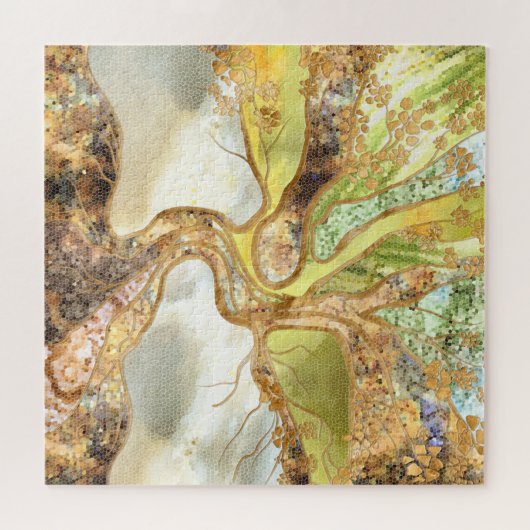 Mosaikbaum - Baum des Lebens Puzzle (Horizontal)