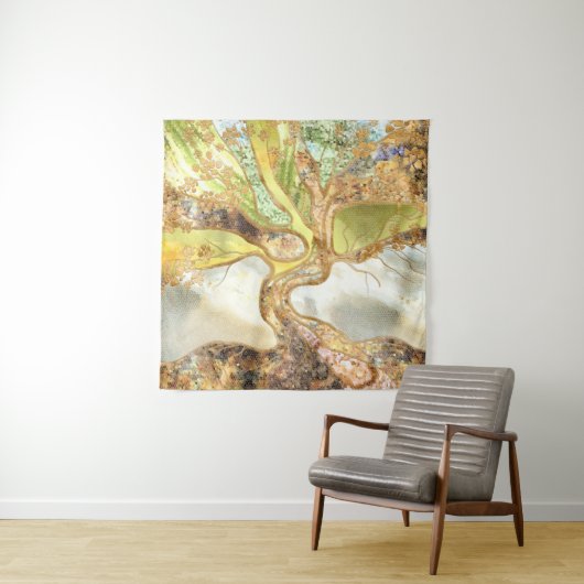 Mosaikbaum - Baum des Lebens Wandteppich (Beispiel)