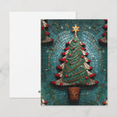 Mosaikbaum Feiertagskarte (Vorne/Hinten)