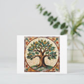 Mosaikbaum Postkarte (Stehend Vorderseite)