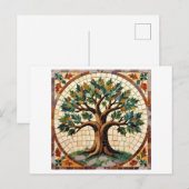 Mosaikbaum Postkarte (Vorne/Hinten)