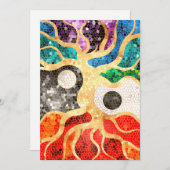 Mosaikbaum - Yin Yang Feiertagskarte (Vorne/Hinten)