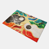 Mosaikbaum - Yin Yang Fußmatte (Schrägansicht)