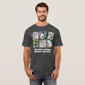 Mosaikbild-Collage-T - Shirt mit Vollfarbe 6 Foto (Vorne ganz)