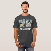 Mosaikbild-Collage-T - Shirt mit Vollfarbe 8 Foto (Vorne ganz)
