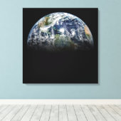 Mosaikbild des Planeten Erde mit 3 Hurrikanen Leinwanddruck (Insitu (Holzboden))
