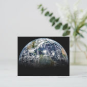 Mosaikbild des Planeten Erde mit 3 Hurrikanen Postkarte (Stehend Vorderseite)