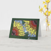 Mosaikblumen Karte (Gelbe Blume)