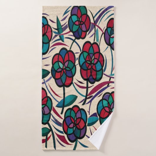 Mosaikblüte Badehandtuch (Badehandtuch)