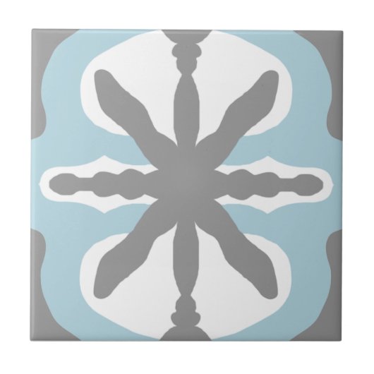 Mosaikboden Keramik Tile (grau-blau) Fliese (Vorderseite)