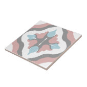 Mosaikboden Keramik Tile (rot-blau-grau) Fliese (Seite)