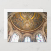 Mosaikdecke der Basilika Sacré-Coeur Postkarte (Vorne/Hinten)