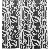 Mosaikdekor im abstrakten, modernen Schwarz-weißen Duschvorhang (Vorderseite)