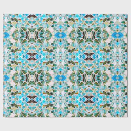 Mosaikdesign aus Glas Geschenkpapier (Flach)