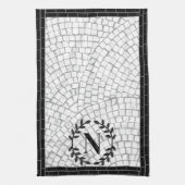 Mosaikdruck-Monogramm Geschirrtuch (Vertikal)