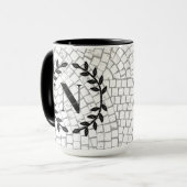 Mosaikdruck-Monogramm Tasse (Vorderseite Links)