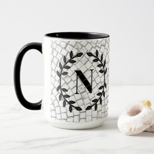 Mosaikdruck-Monogramm Tasse
