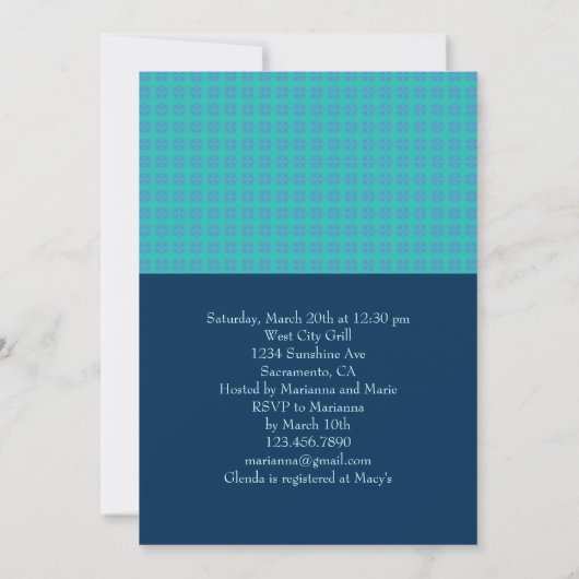 Mosaikdusche Einladung (Rückseite)