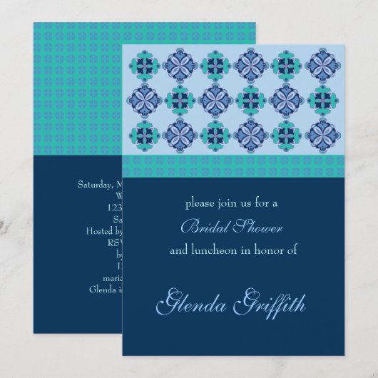 Mosaikdusche Einladung (Vorne/Hinten)