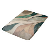 Mosaike Abstrakte Kunst - Taupe und Emerald Badematte (Schrägansicht)