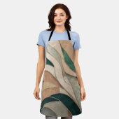 Mosaike Abstrakte Kunst - Taupe und Emerald Schürze (Getragen)