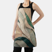 Mosaike Abstrakte Kunst - Taupe und Emerald Schürze (InSitu)