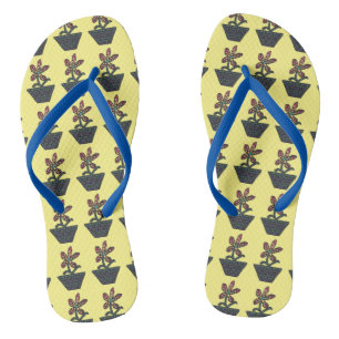 Mosaike Blume in Pots Custom FlipFlops Badesandalen